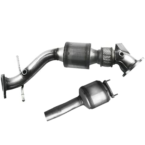 2PCS Land Rover Front and Rear Catalytic Converters Exhaust Pipe for Land Rover LR2 Range Rover Evoque Discovery Sport 2.0L L4 LR024235 LR024237
