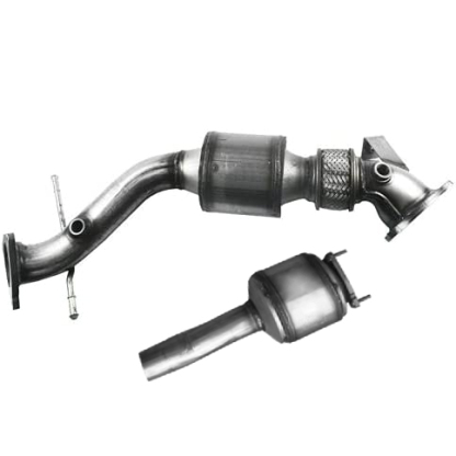2PCS Land Rover Front and Rear Catalytic Converters Exhaust Pipe for Land Rover LR2 Range Rover Evoque Discovery Sport 2.0L L4 LR024235 LR024237