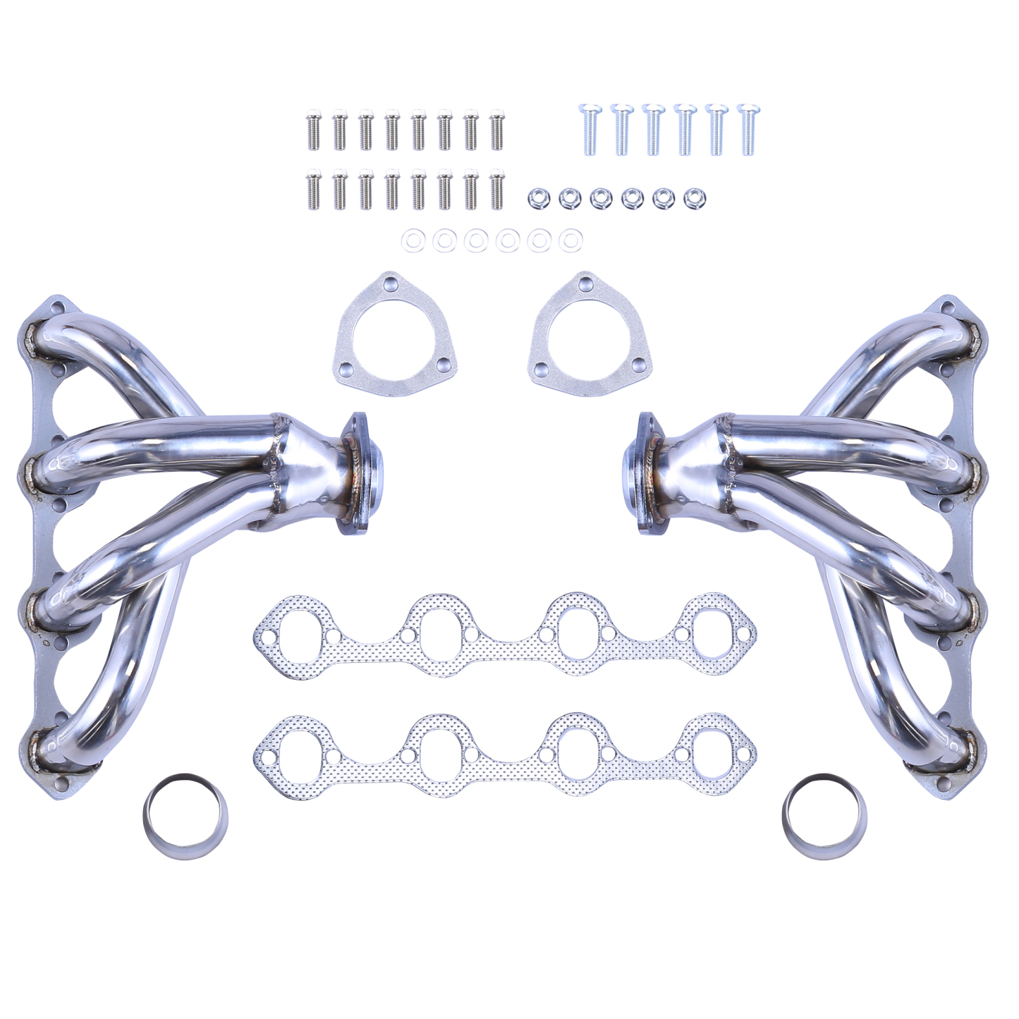 Exhaust Manifold Header For Ford 289-302-351 v8 Stainless Sbc Small Block Hugger