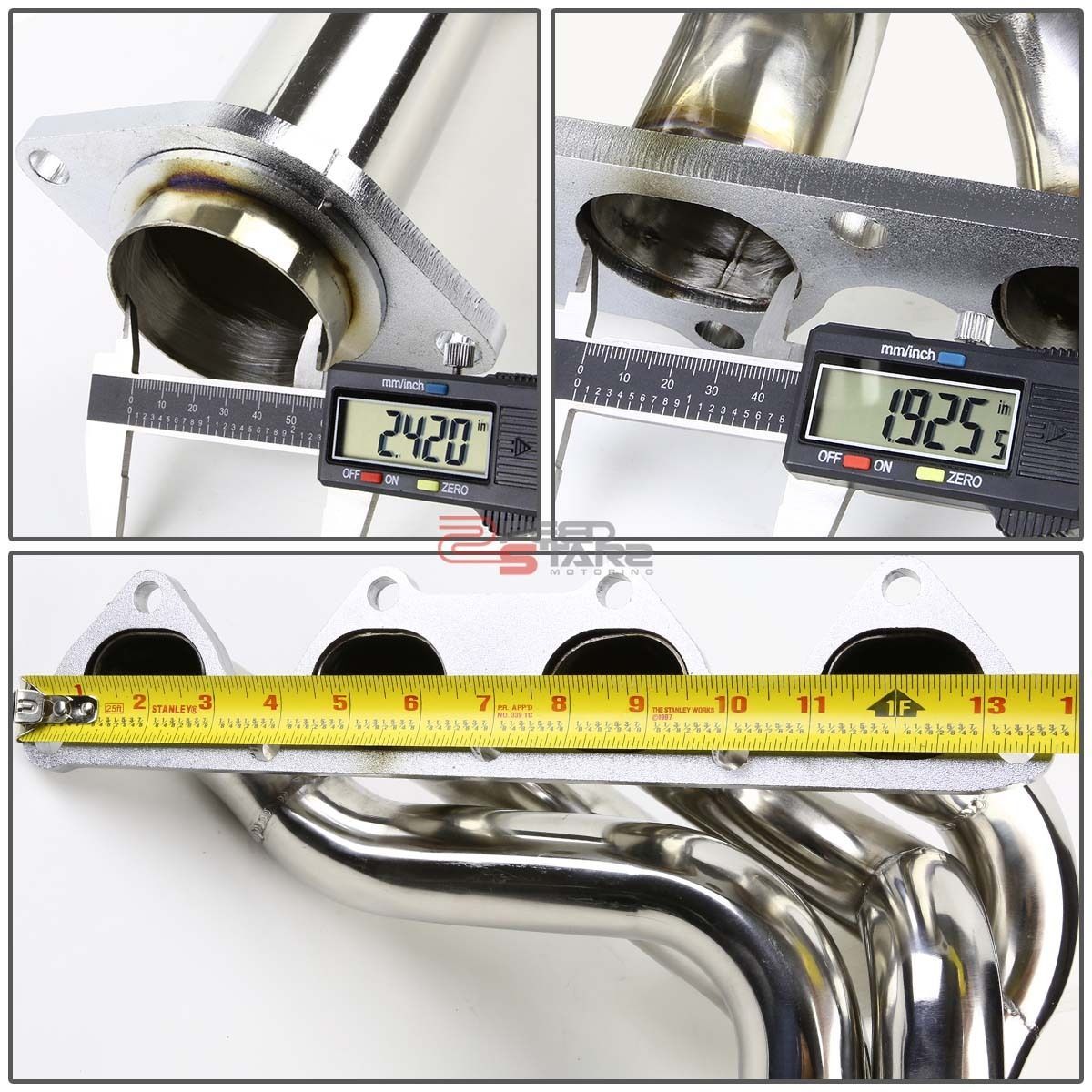 Tri-Y Stainless Steel Exhaust Headers fit for 1994-2001 Honda Acura Integra GSR LS GS B18