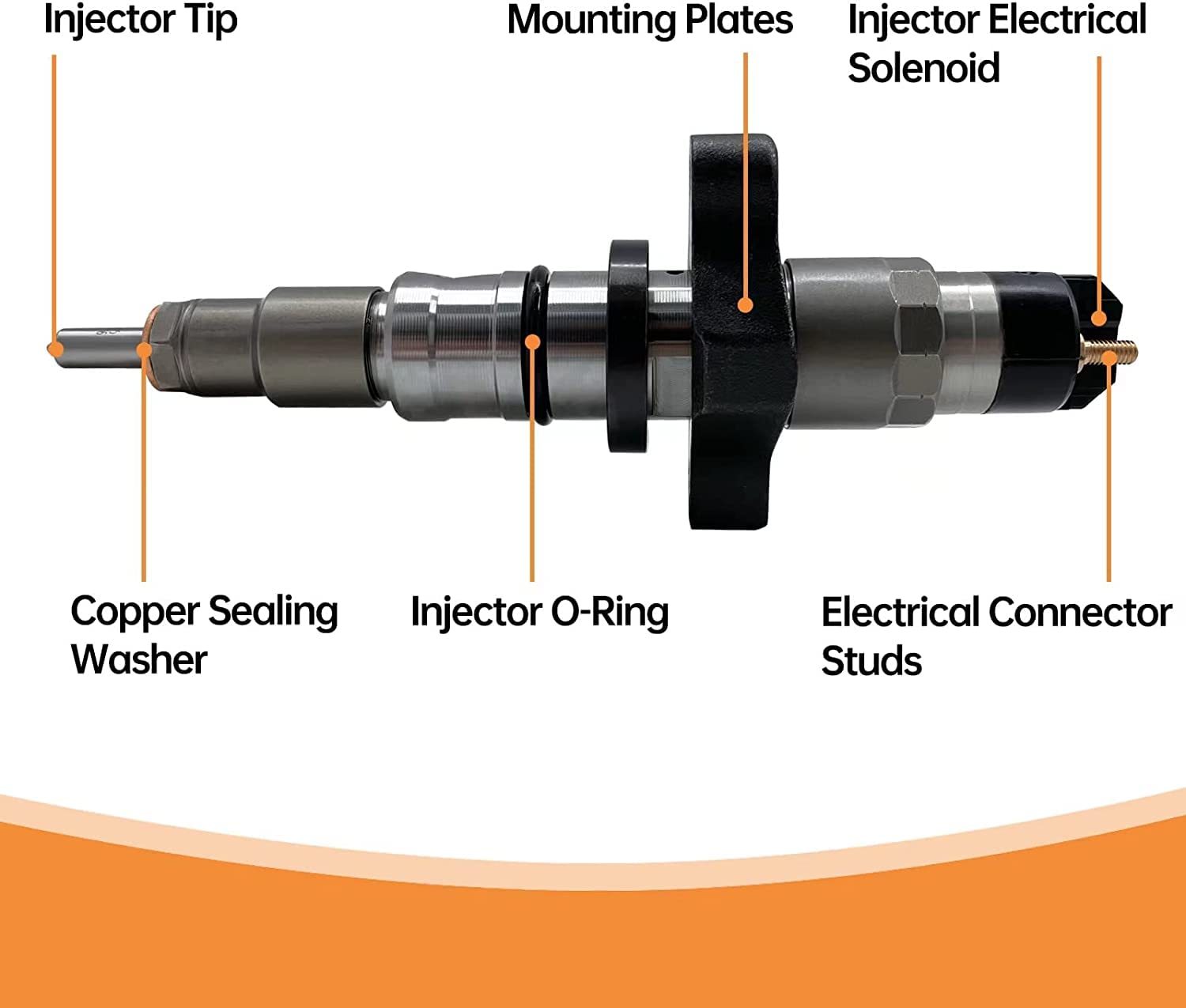 Set of 6 Diesel Common Rail Fuel Injectors & Connector Tubes fit for 2004-2009 Dodge Ram 2500 3500 5.9L 0445120238