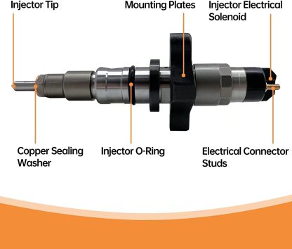 Set of 6 Diesel Common Rail Fuel Injectors & Connector Tubes fit for 2004-2009 Dodge Ram 2500 3500 5.9L 0445120238