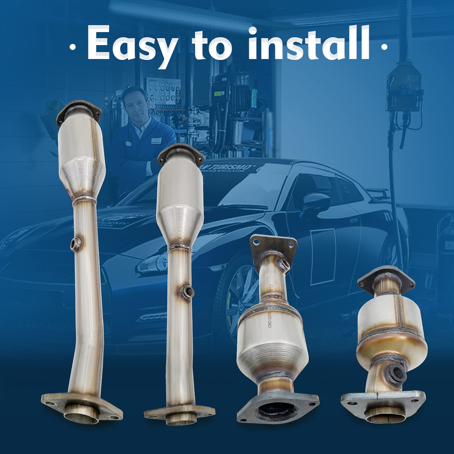 2005-2014 Nissan Frontier/Xterra Catalytic Converter OBD Ⅳ Bolts Gasket fit for 2005-2014 Nissan Frontier/Xterra,2012 NV2500/NV3500,2012-2016 NV1500,2009-2012 Suzuki Equator 4.0L(EPA Compliant)