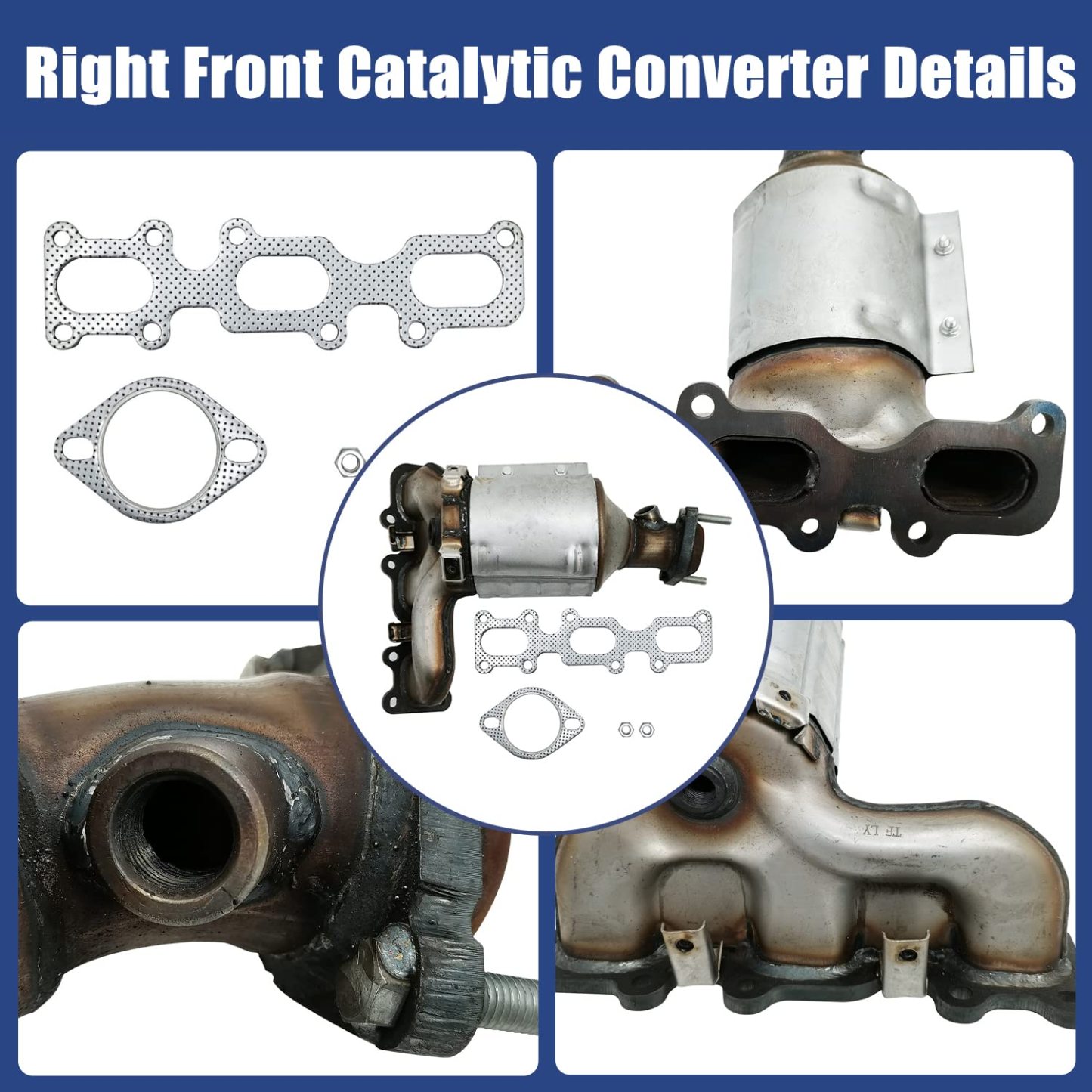 2013-2019 Ford Lincoln Front Catalytic Converter Set Fit for Ford Explorer FLEX, Lincoln MKS MKZ - Part Number 19516 19517