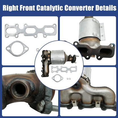 2013-2019 Ford Lincoln Front Catalytic Converter Set Fit for Ford Explorer FLEX, Lincoln MKS MKZ - Part Number 19516 19517