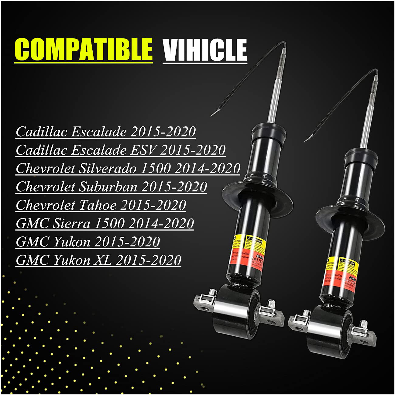 2015-2020 Cadillac Escalade Tahoe 84176631 Front Magnetic Shock Absorber fit for Cadillac Escalade, Tahoe, Suburban, Silverado, GMC Sierra 1500, Yukon (XL) 