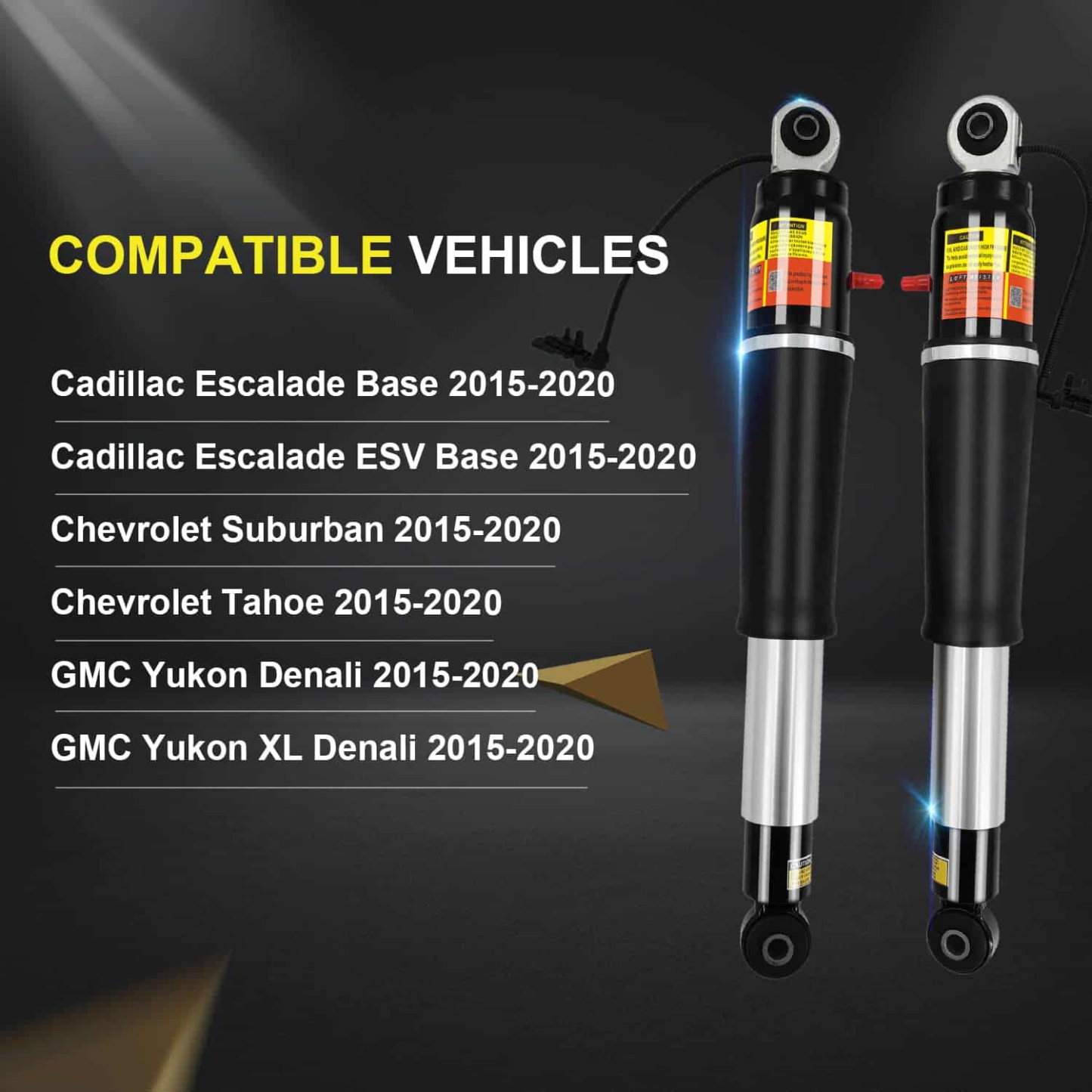 2015-2020 Chevy Tahoe 84176675 Rear Air Shock Absorber fit for Chevy Tahoe Suburban ,GMC Yukon XL Denali, 580-1106