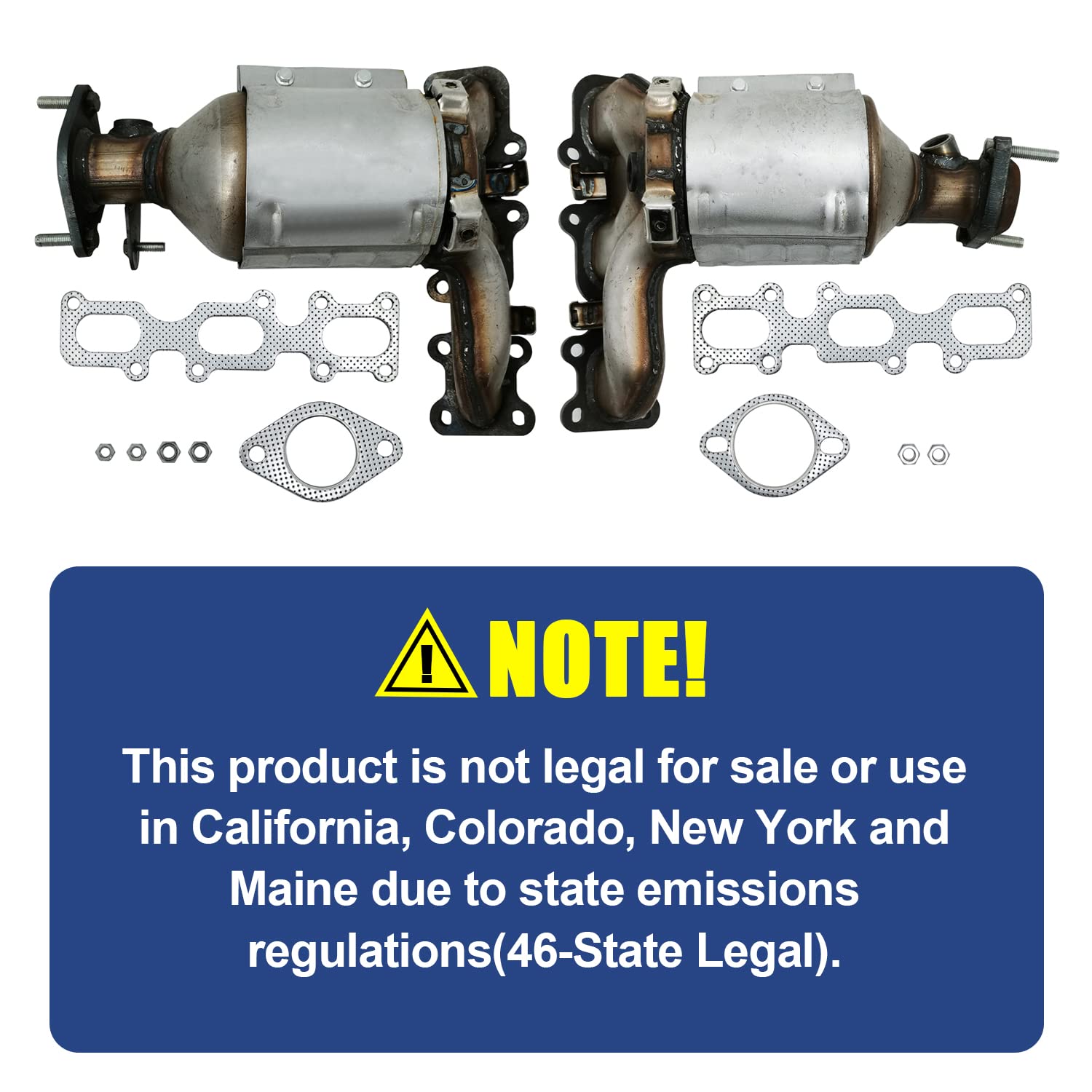 2013-2019 Ford Lincoln Front Catalytic Converter Set Fit for Ford Explorer FLEX, Lincoln MKS MKZ - Part Number 19516 19517
