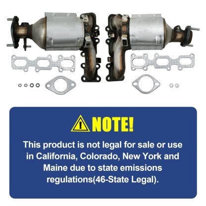 2013-2019 Ford Lincoln Front Catalytic Converter Set Fit for Ford Explorer FLEX, Lincoln MKS MKZ - Part Number 19516 19517