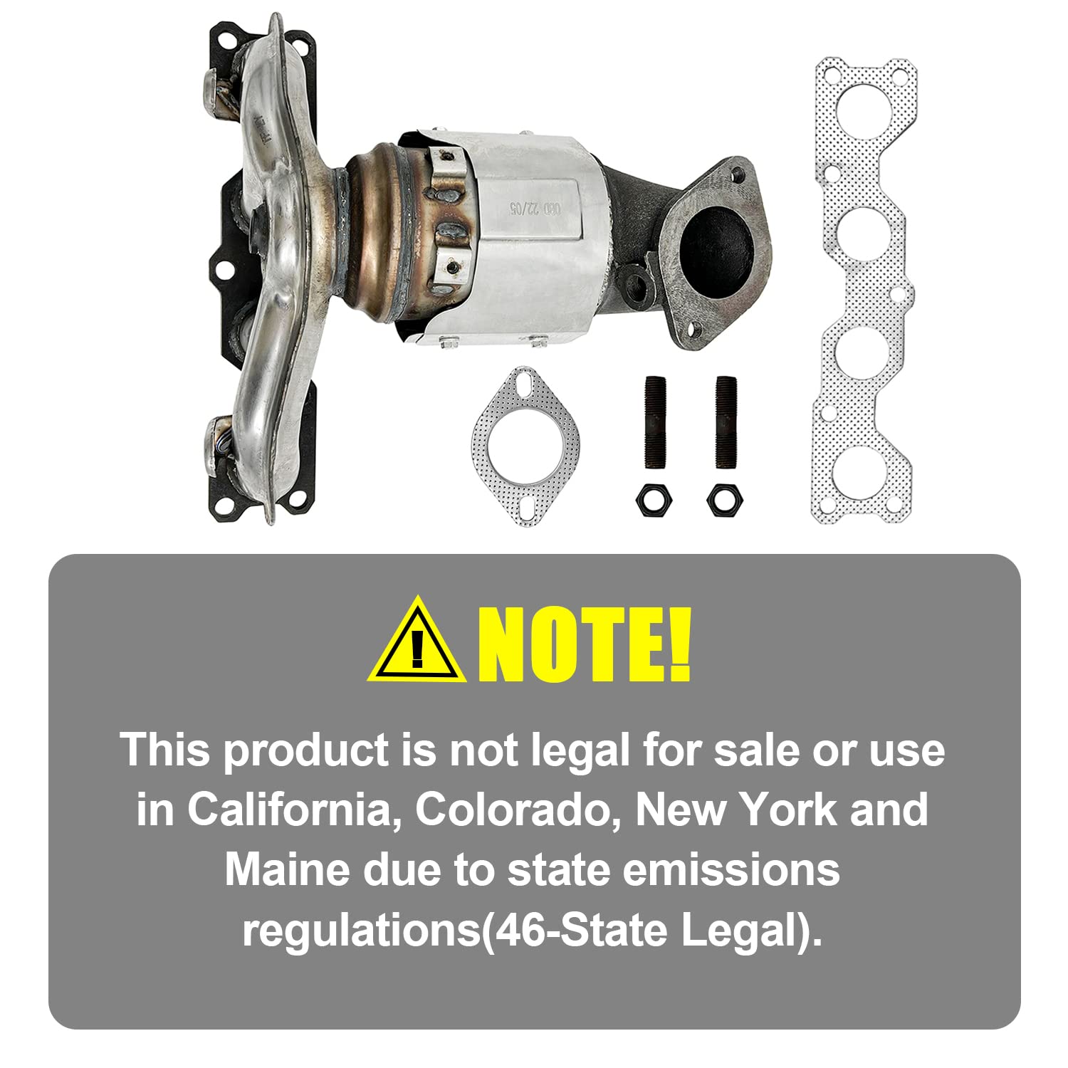 2014-2016 Hyundai Catalytic Converter Exhaust Manifold 285102G445 fit for 2014-2016 Hyundai Santa Fe Sport, 2014-2015 Kia Sorento L4 2.4L