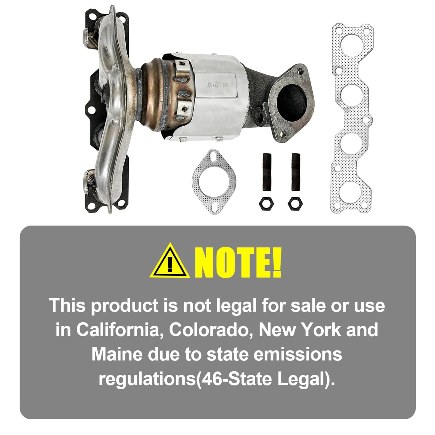 2014-2016 Hyundai Catalytic Converter Exhaust Manifold 285102G445 fit for 2014-2016 Hyundai Santa Fe Sport, 2014-2015 Kia Sorento L4 2.4L