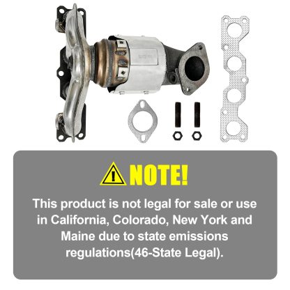 2014-2016 Hyundai Catalytic Converter Exhaust Manifold 285102G445 fit for 2014-2016 Hyundai Santa Fe Sport, 2014-2015 Kia Sorento L4 2.4L