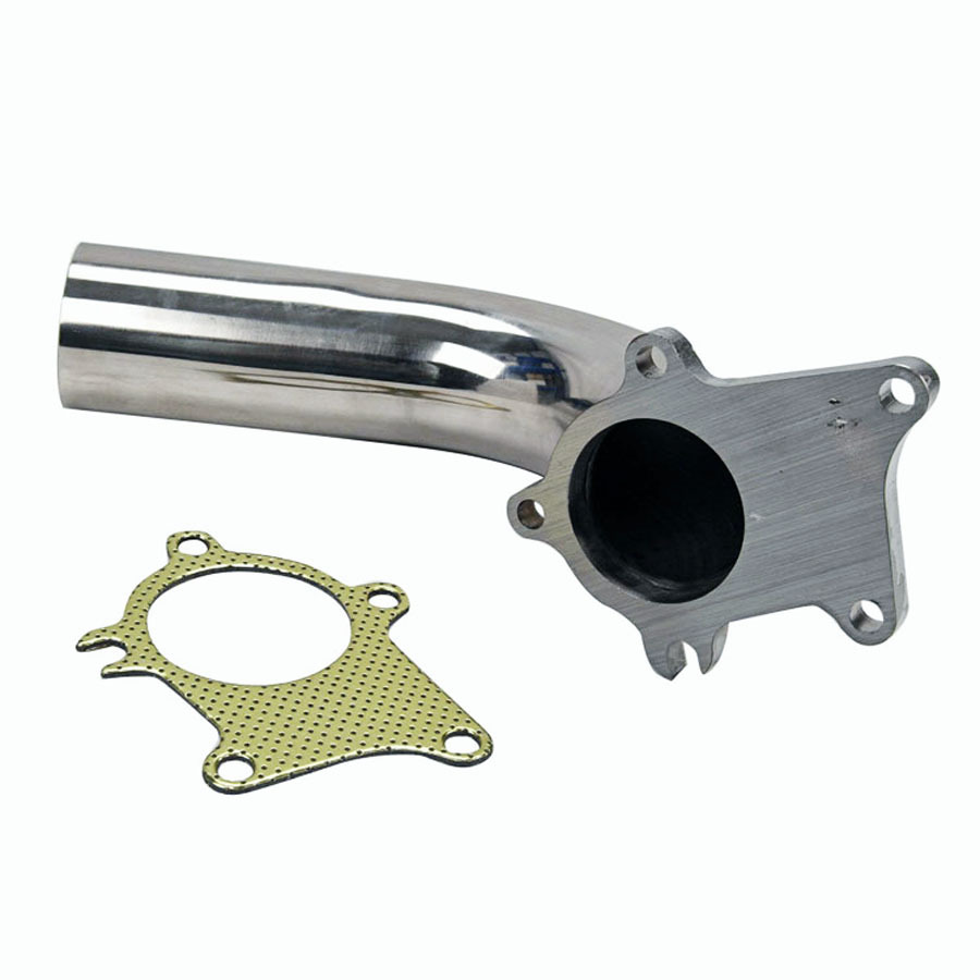 90 Degree Stainless Steel 2.5" T3/T4 + Gasket Universal Car Exhaust Down Pipe