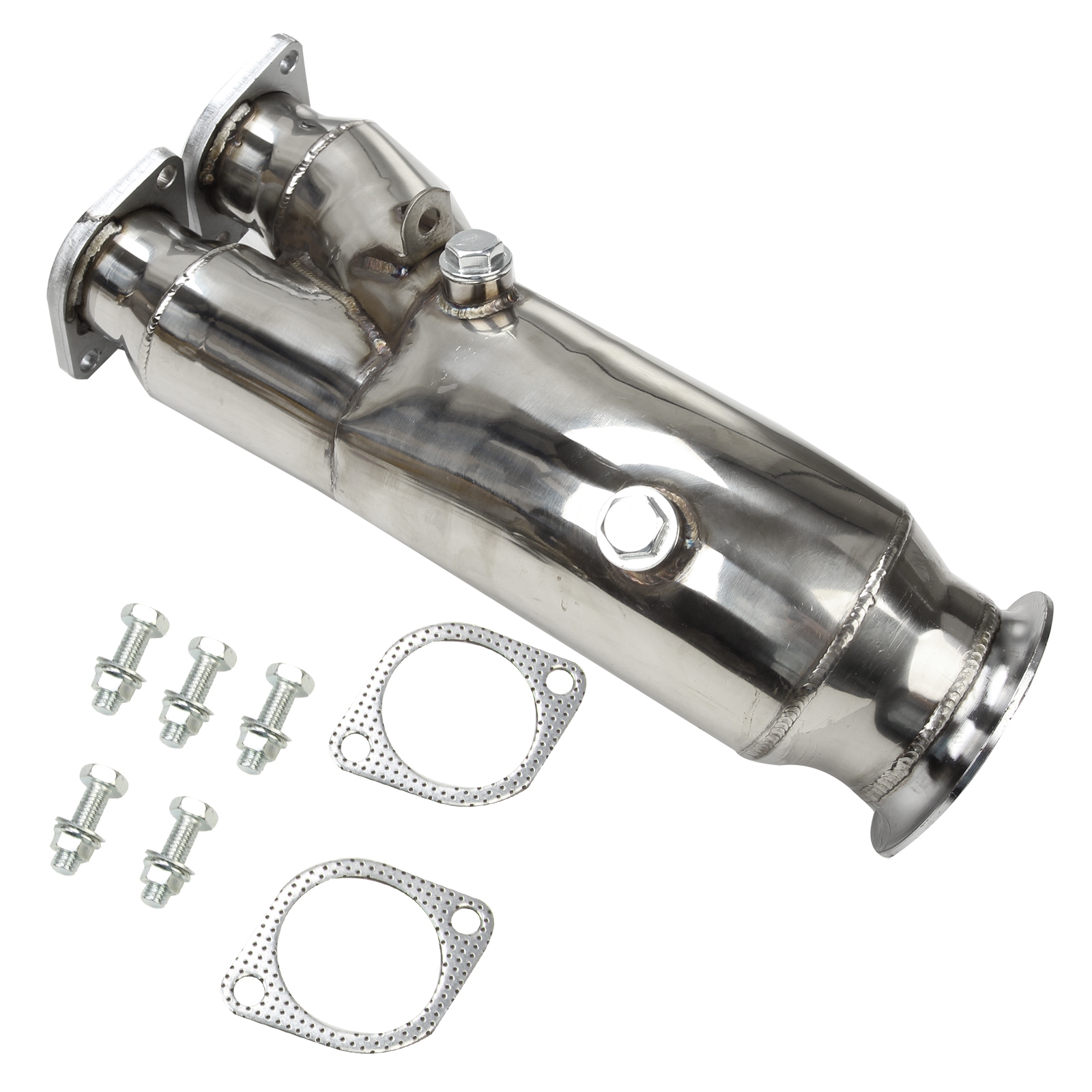 Stainless Steel Exhaust Downpipe fit for 2011-2012 BMW E82 E83 E90 E91 E92 E93 135i 335i Single Turbo