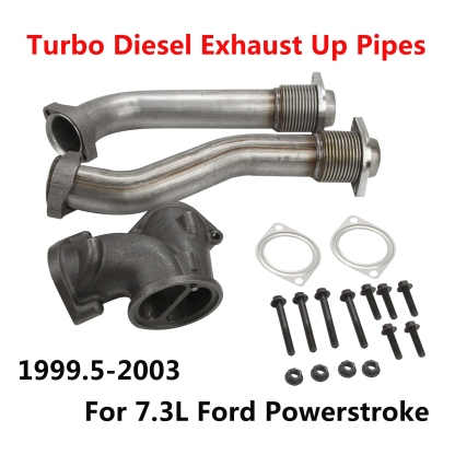 Stainless Exhaust Pipe Gasket Kit fit for Ford 7.3L Turbo Powerstroke Diesel Engine 1999-2003