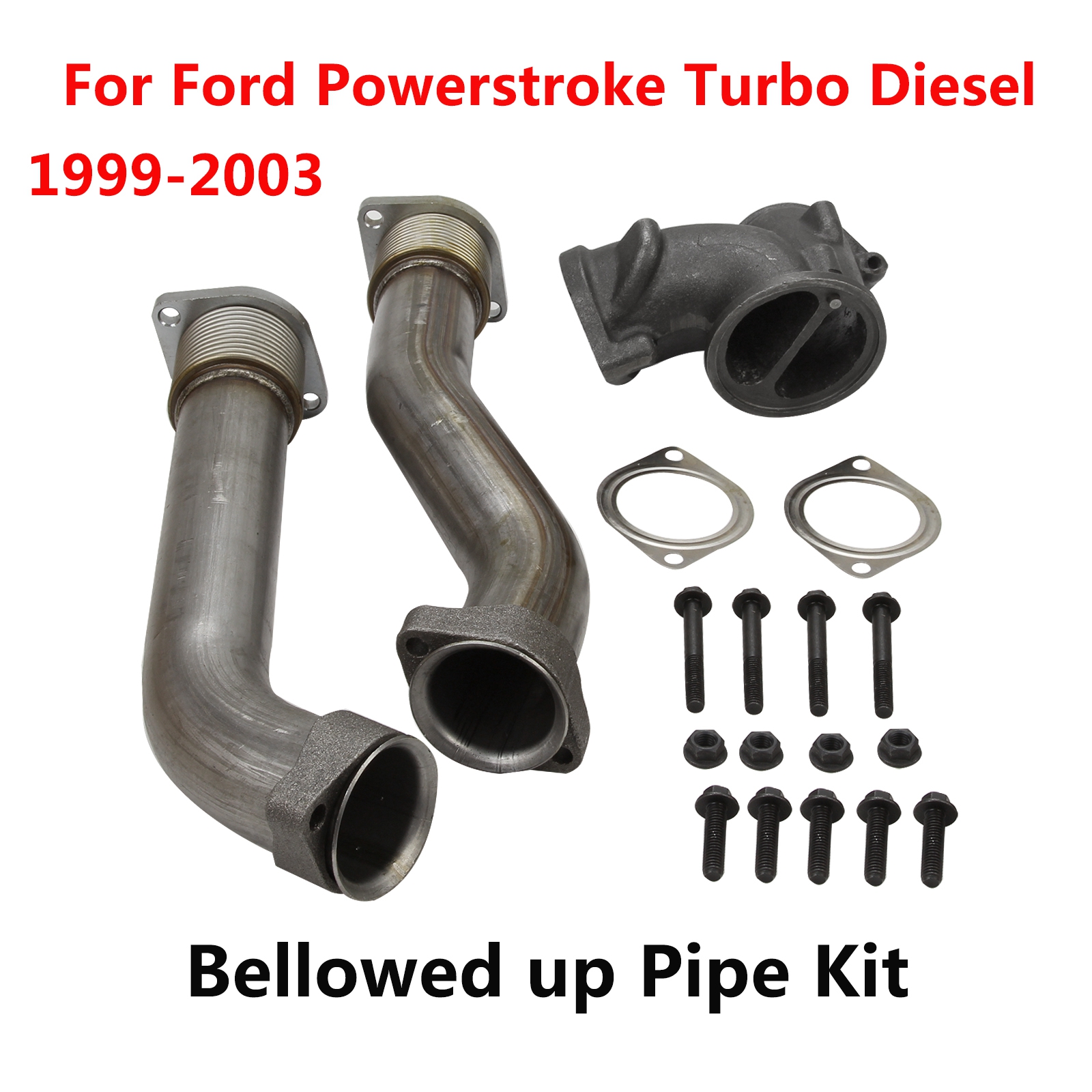 Stainless Exhaust Pipe Gasket Kit fit for Ford 7.3L Turbo Powerstroke Diesel Engine 1999-2003