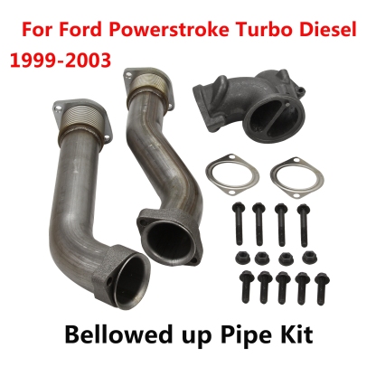 Stainless Exhaust Pipe Gasket Kit fit for Ford 7.3L Turbo Powerstroke Diesel Engine 1999-2003