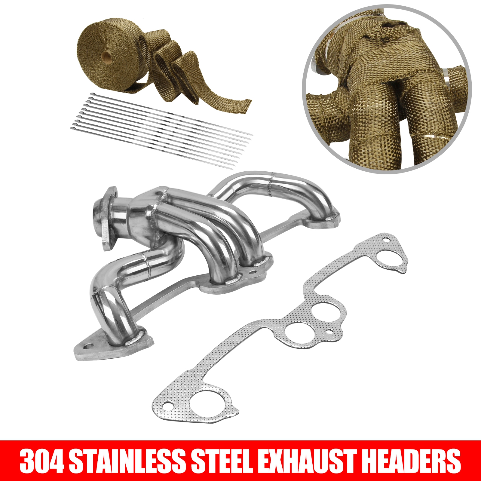 Exhaust Manifold Fits 1991-2002 Jeep Wrangler (TJ) Wrangler (YJ) 2.5L L4