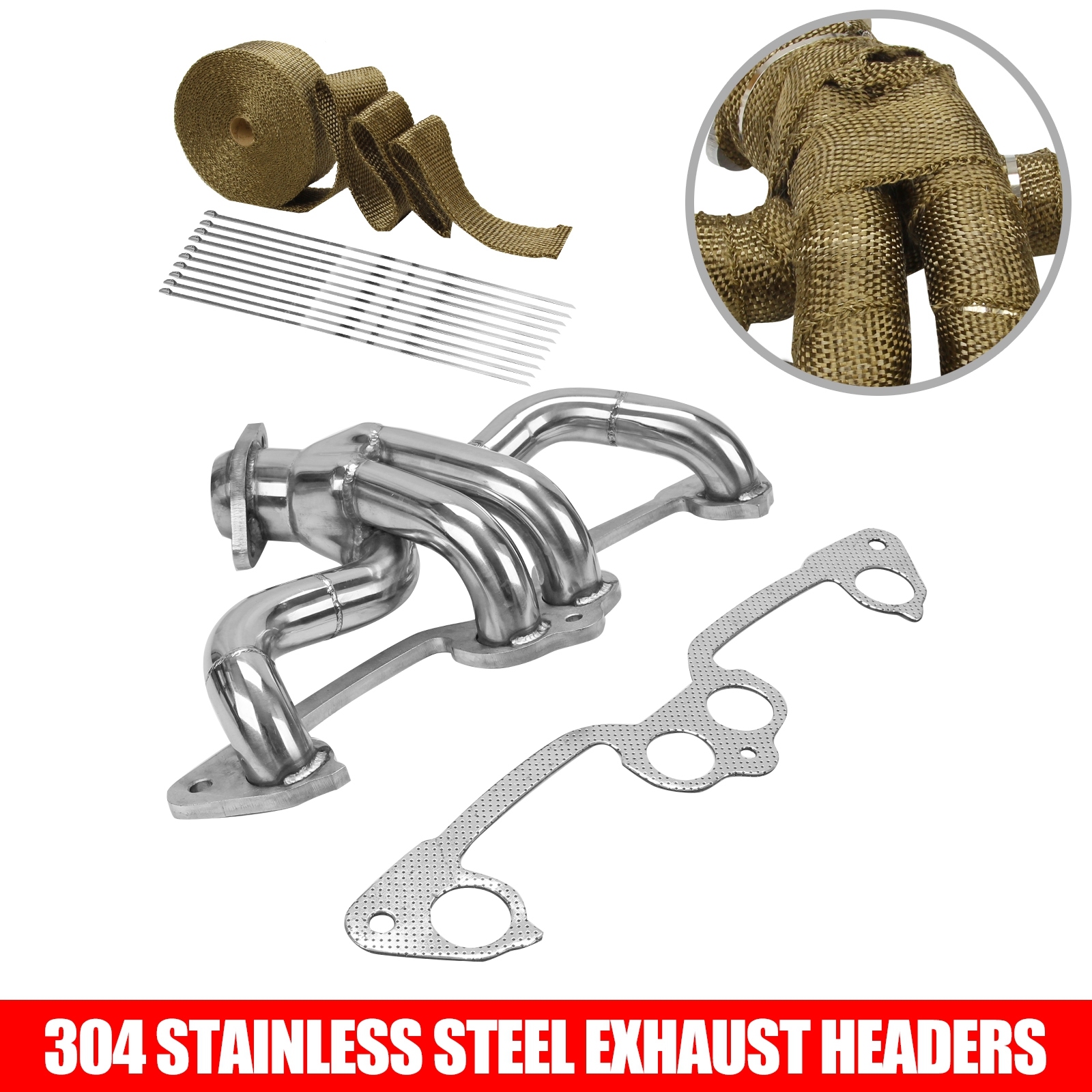 Exhaust Manifold Fits 1991-2002 Jeep Wrangler (TJ) Wrangler (YJ) 2.5L L4