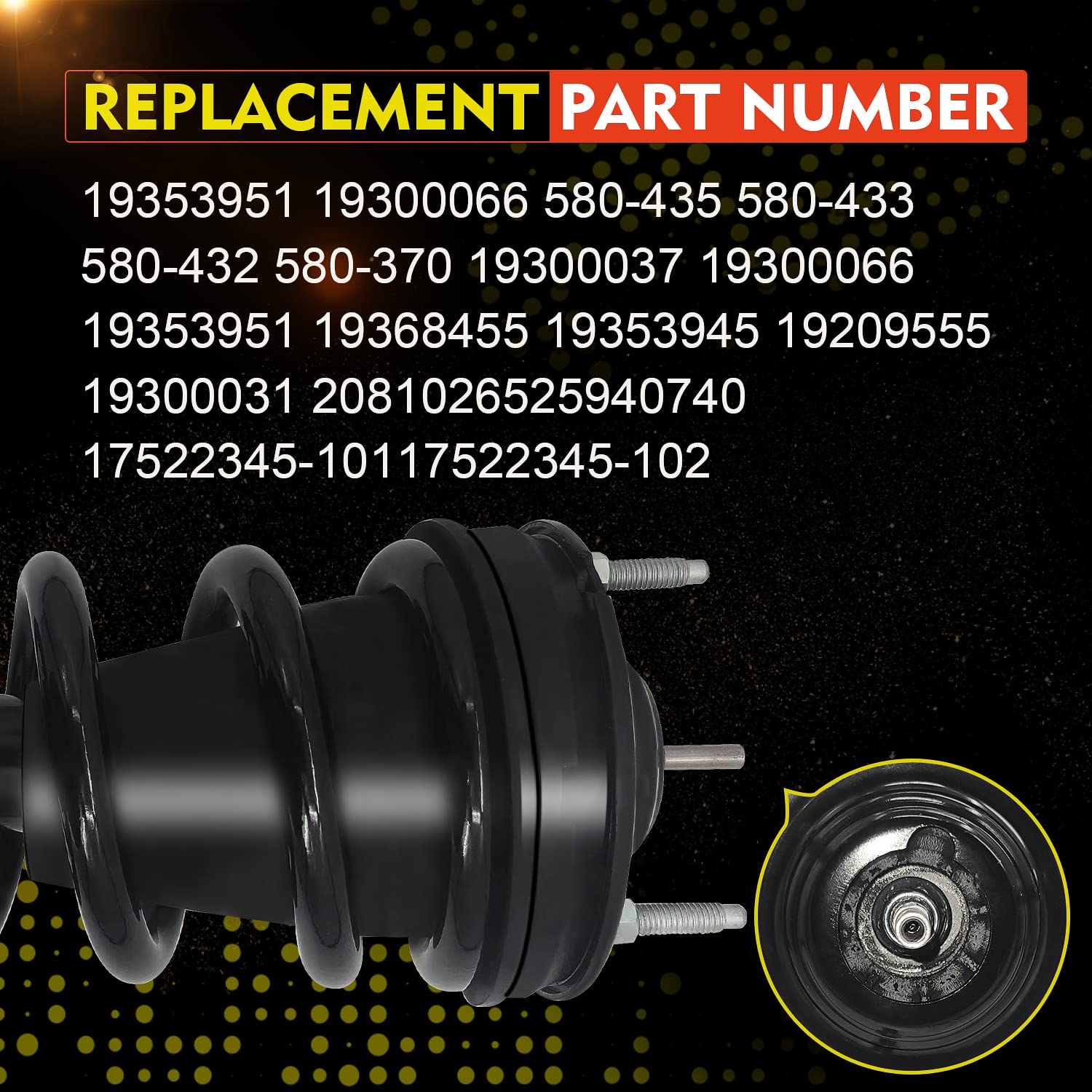 2007-2014 Cadillac Escalade Front Struts Shock Absorber Assembly 580-431 Fit for Chevrolet Silverado 1500, Tahoe, Suburban, Avalanche, GMC Sierra 1500, Yukon, Yukon XL LUFT MEISTER