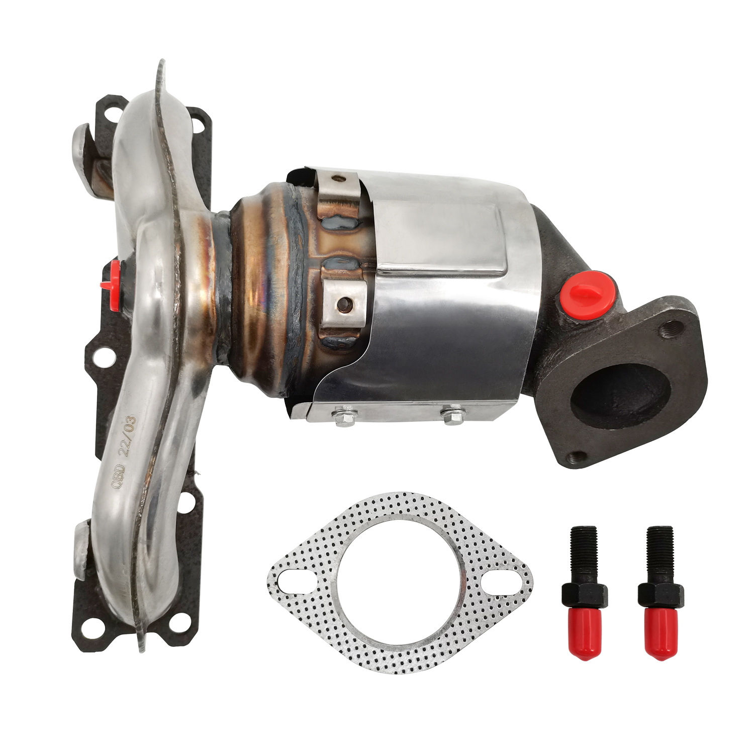 Catalytic Converter Exhaust Manifold 285102G110 Fit for 2011-2015 Hyundai Sonata Hyundai, 2010-2013 Kia Forte Optima Rondo (1 PCS)