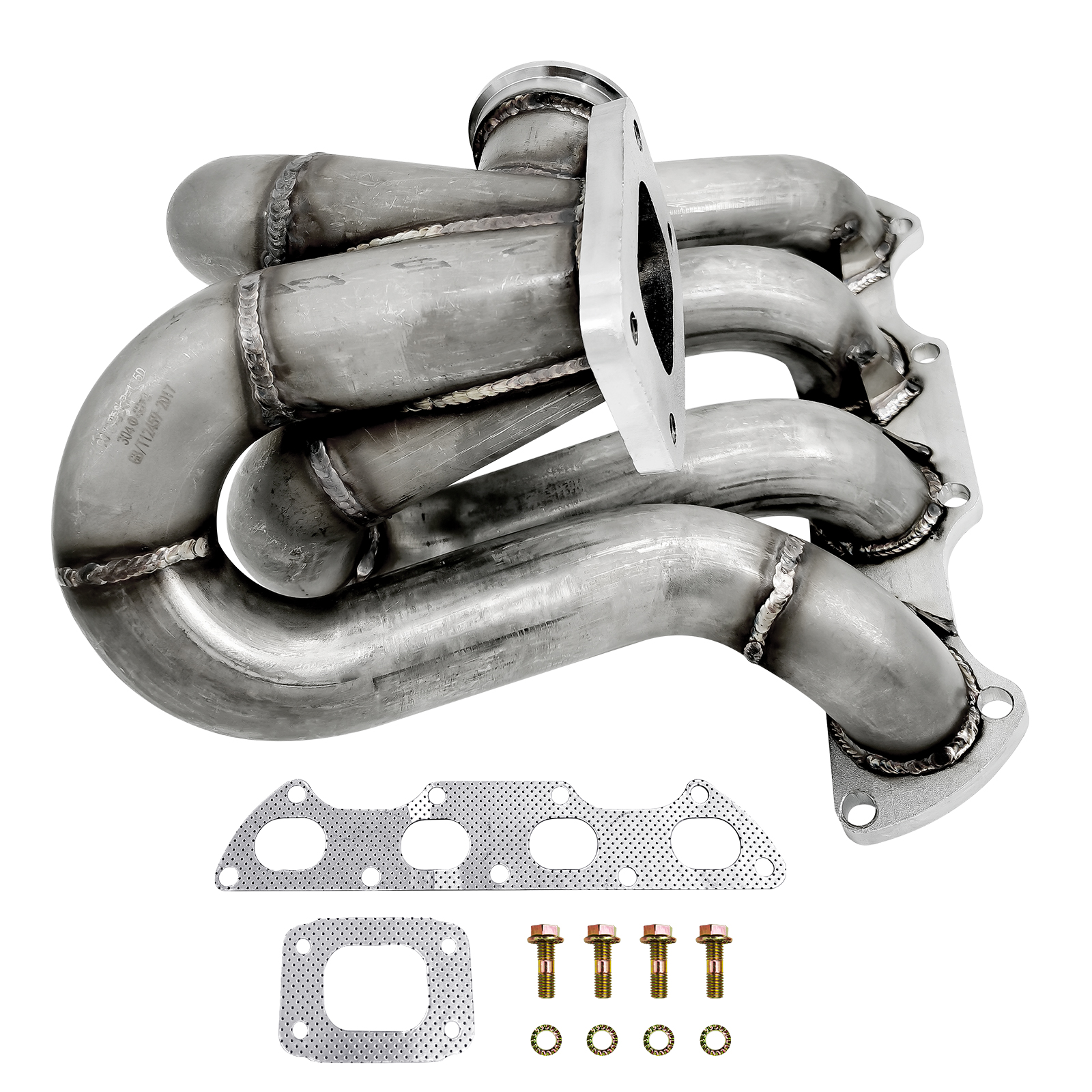  Honda B16 B18 Engine T3 Turbo Catalytic Converter Stainless Steel Motor T304 11 Gauge Pipe HP-MF-B16-TM3-11G-44 LUFT MEISTER
