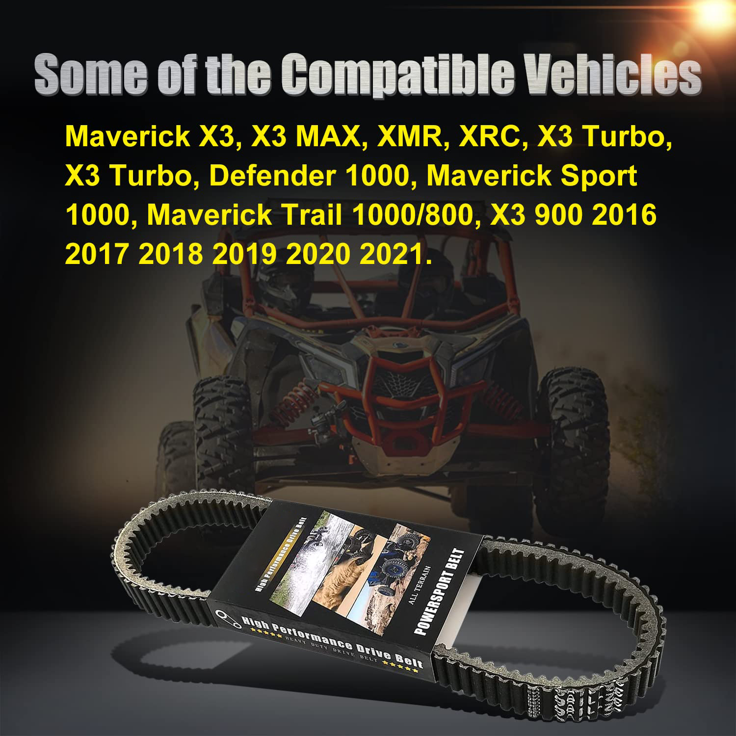 Can-Am Maverick X3 Drive Belt Compatible with 2017-2022 Can-Am Maverick X3 (All Models) , Maverick X3, X3 MAX, XMR, XRC, X3 Turbo, X3 Turbo R, 417300531 417300197 422280652
