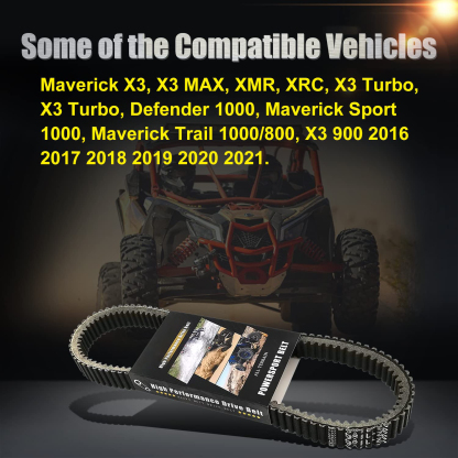 Can-Am Maverick X3 Drive Belt Compatible with 2017-2022 Can-Am Maverick X3 (All Models) , Maverick X3, X3 MAX, XMR, XRC, X3 Turbo, X3 Turbo R, 417300531 417300197 422280652