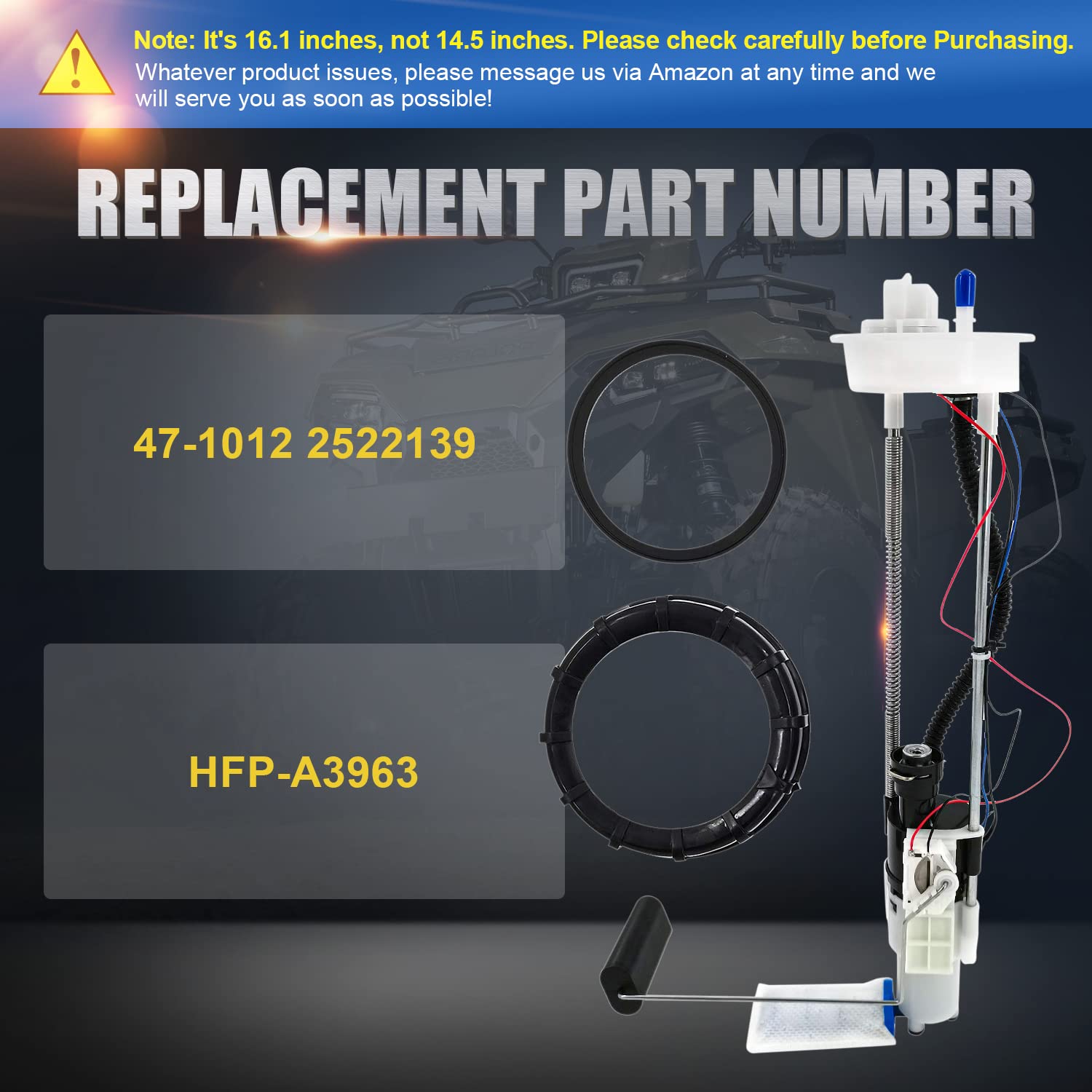 Polaris Ranger Fuel Pump Assembly Replacement 471012 fit for Polaris