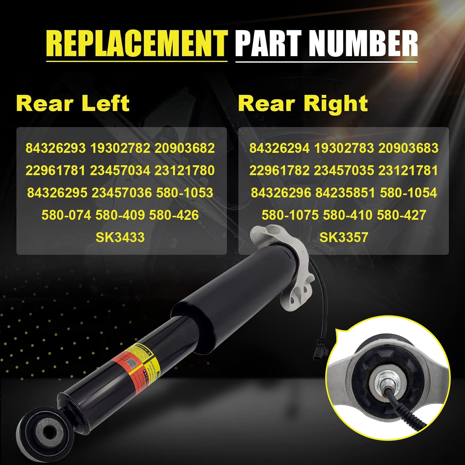 4pcs 2013-2019 Cadillac XTS Front and Rear Magnetic Shock Absorber Kit with electric 580-1096 84326293 LUFT MEISTER