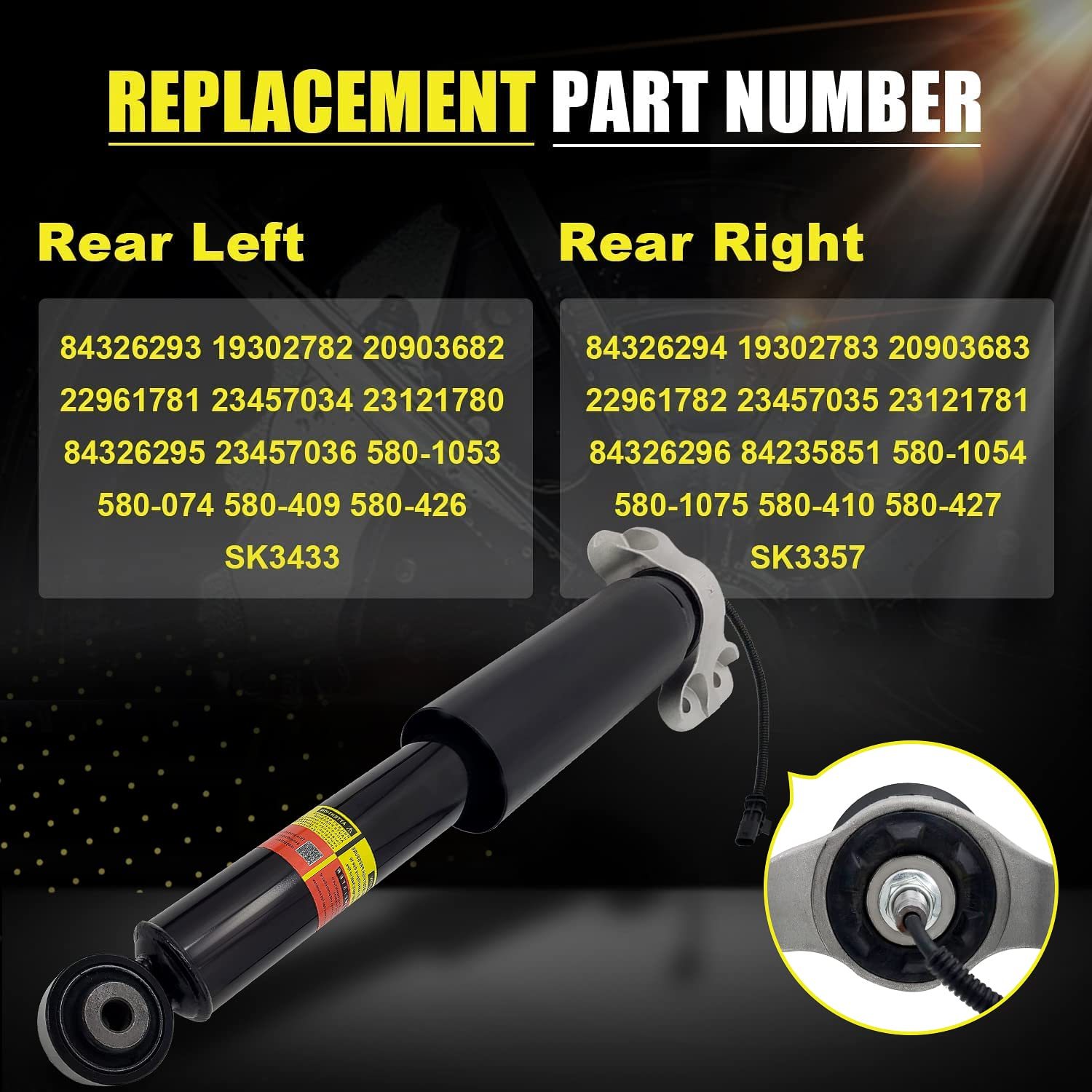 4pcs 2013-2019 Cadillac XTS Front and Rear Magnetic Shock Absorber Kit with electric 580-1096 84326293 LUFT MEISTER