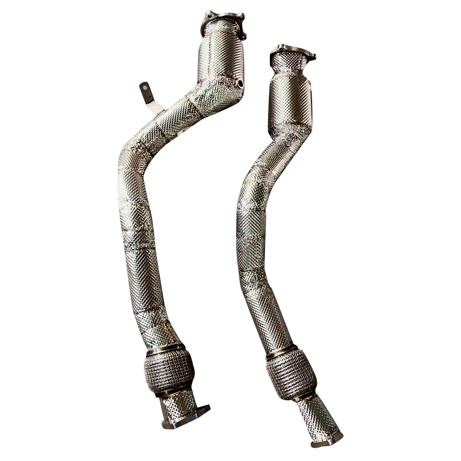 Luft Meister Metal Carrier Modify Version Exhaust Pipe One Pair 3W0253059B for Bentley Continental Flying Spur 6.0T 2006-2012 