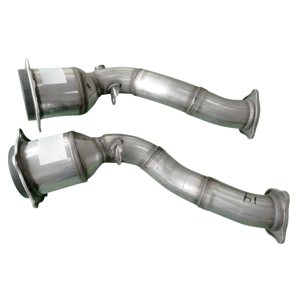 Luft Meister 958113021AX Front Catalytic Converter Exhaust Pipe for Porsche Cayenne 4.8L V8 - Gas 2011-2014 Without Turbocharger