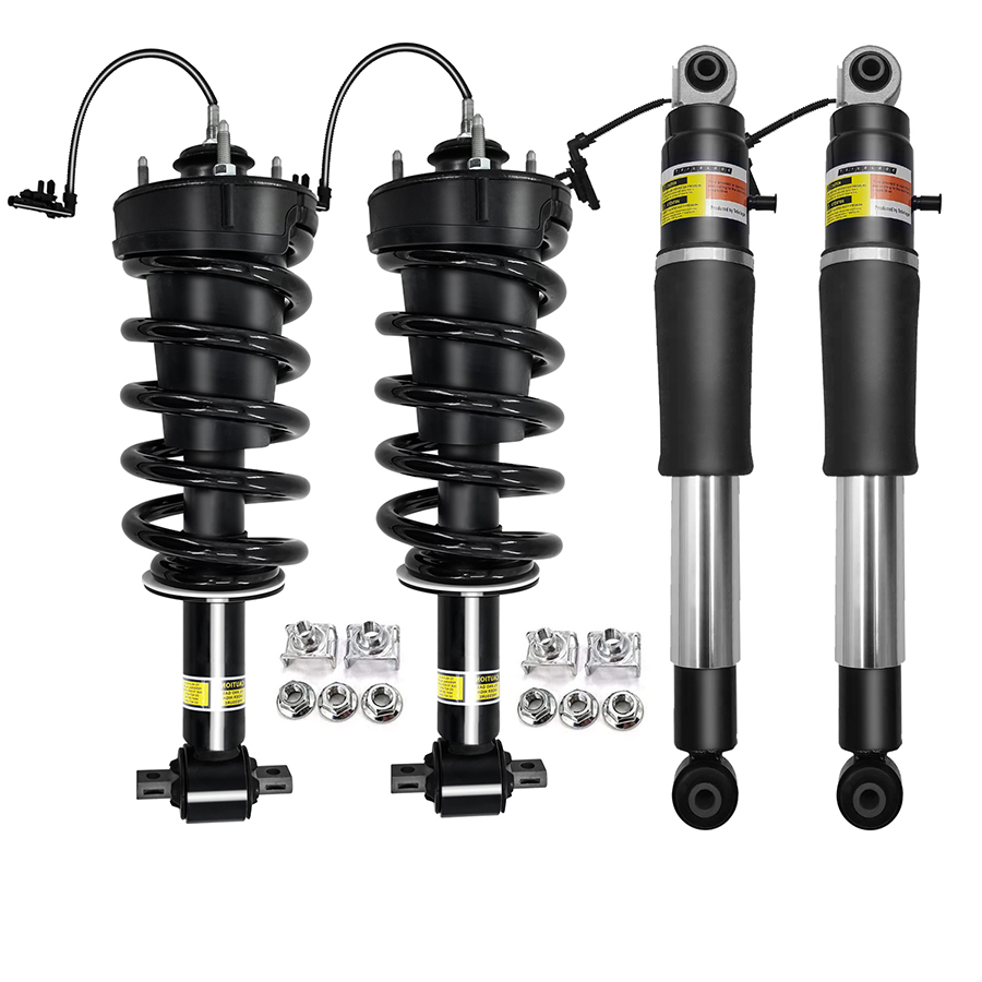 2015-2020 Yukon Denali Front Magnetic Struts and Rear Air Shocks Kit Fit for Cadillac Escalade Chevrolet Suburban Tahoe GMC 84176631 84176675