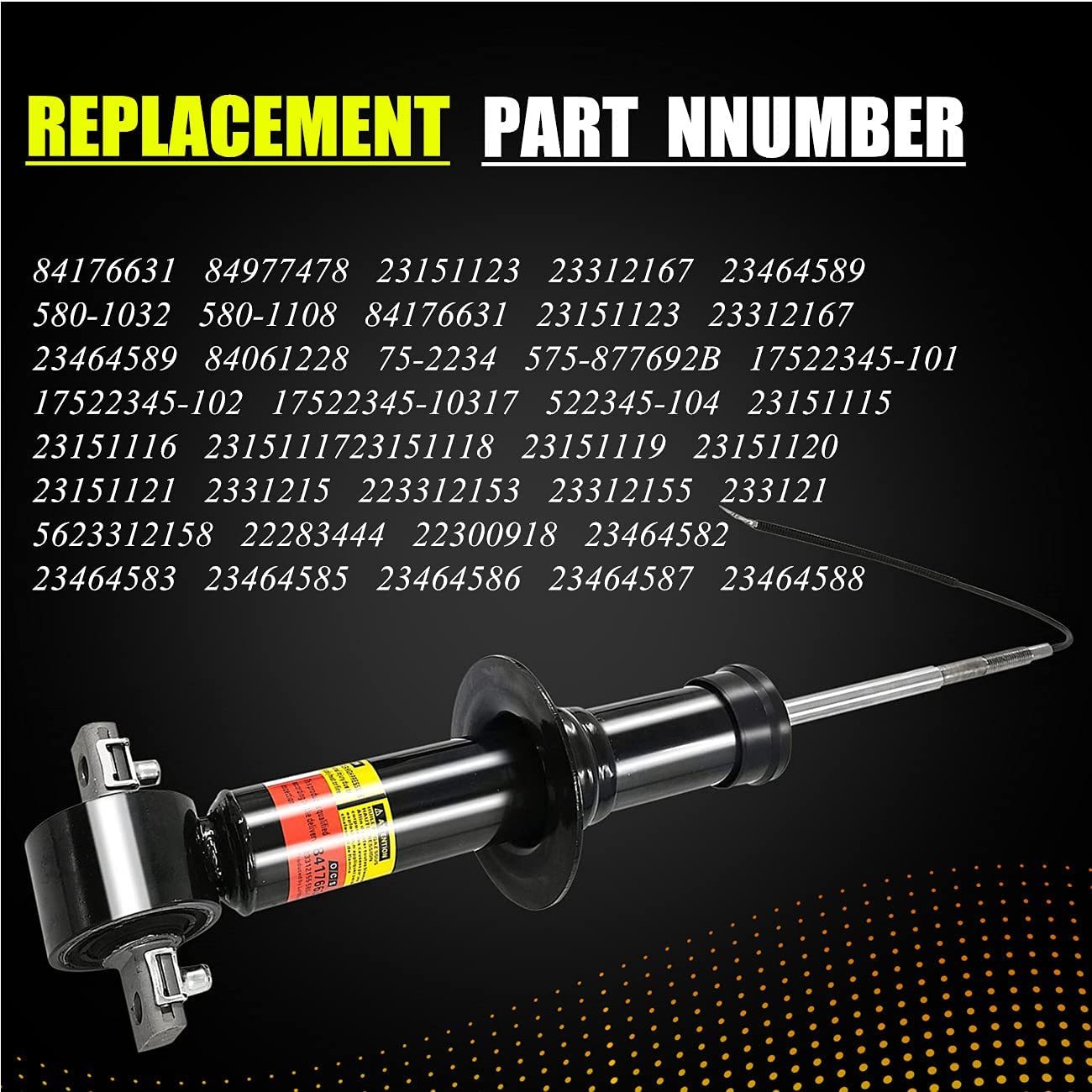 LUFT MEISTER 84176631 Fit 2015-2021 Escalade Tahoe GMC Yukon Front Shock Absorber 84061228 fit for Cadillac Escalade, Tahoe, Suburban, Silverado, GMC Sierra 1500, Yukon (XL) 580-1108 84977478