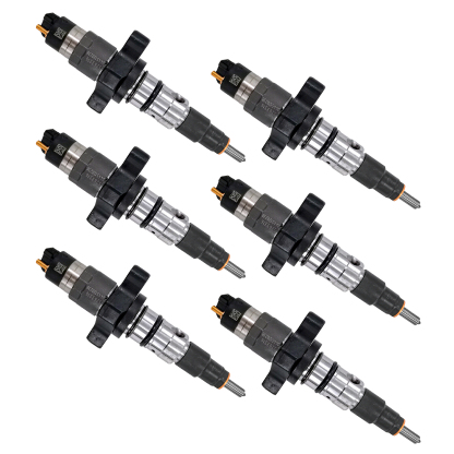 Set of 6 Diesel Common Rail Fuel Injectors & Connector Tubes fit for 2004-2009 Dodge Ram 2500 3500 5.9L 0445120238