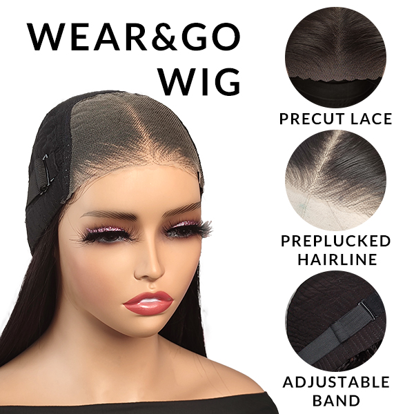 Glueless Straight & Body Wave Pre CXLace Closure Wig With Pre-plucked