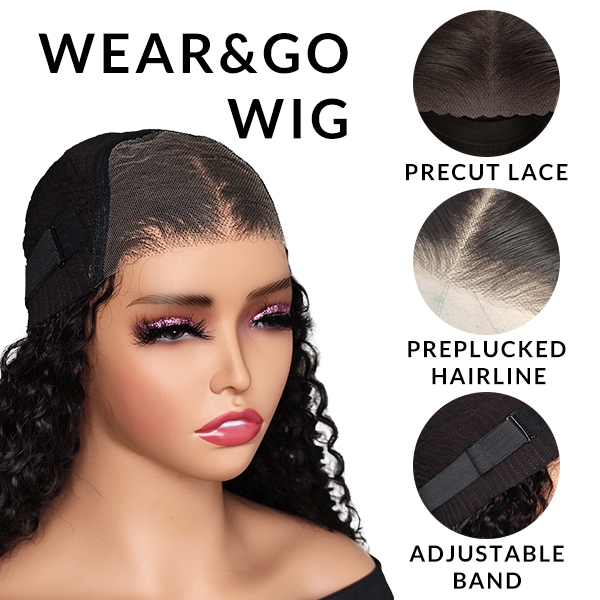 Wear Go Loose Deep Wave Glueless 6x4 Hd Lace Wig With Precut Lace And