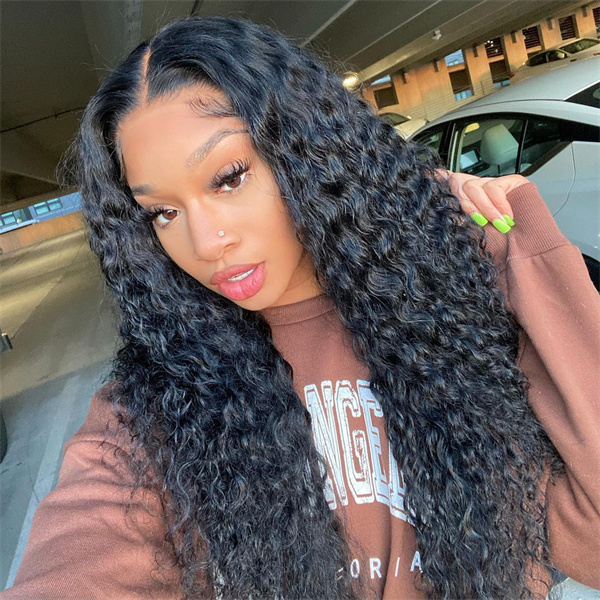 Deep Curly HD Lace Frontal Luxury Wig with Pre-plucked Edges