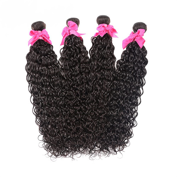 Water Wave Virgin Human Hair 4 Pink Lemon Hair Bundles