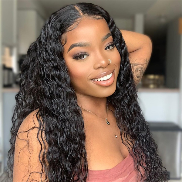 OhMyPretty Water Wave 13x4 Lace Front Wig with Pre-plucked Edges