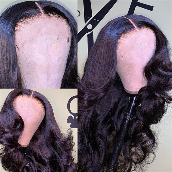 Natural Body Wave Lace Front Wig with Pre-plucked Edges