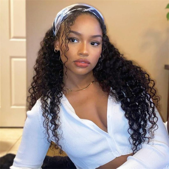 Deep Curly Headband Wig 