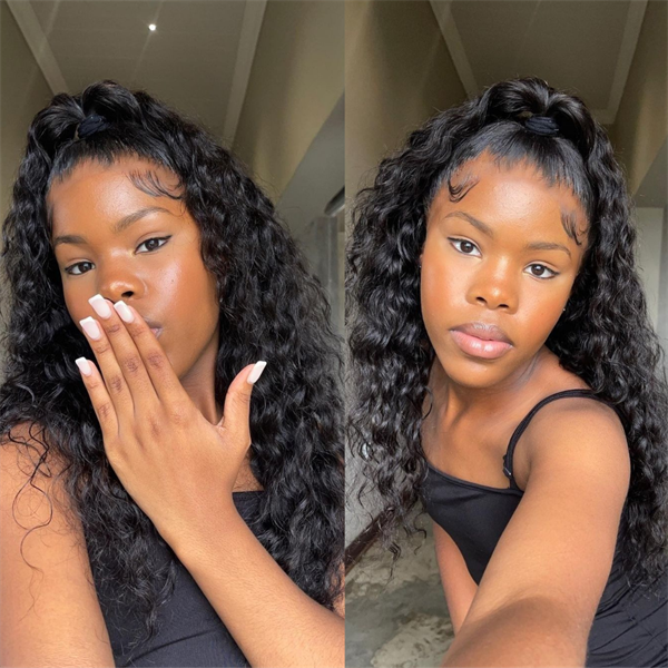 Loose Deep Lace Front Wig with Pre-plucked Edges