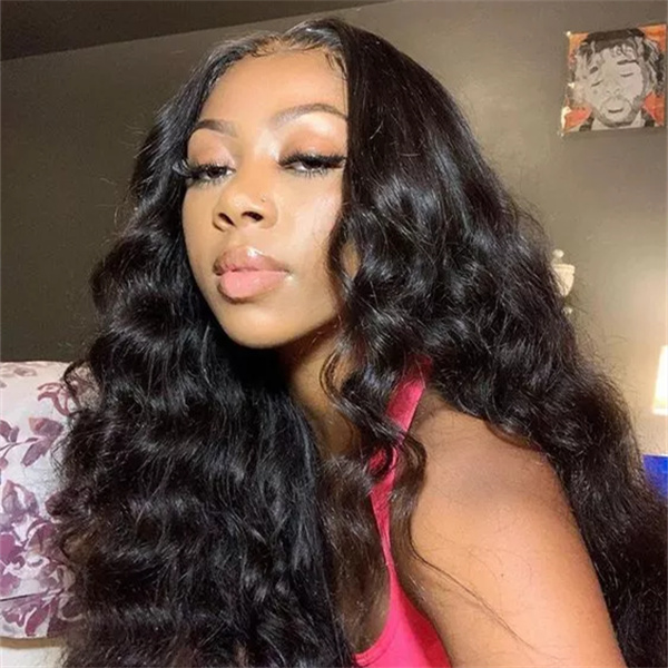 Loose Wave Lace Closure Wig with Pre-plucked Edges