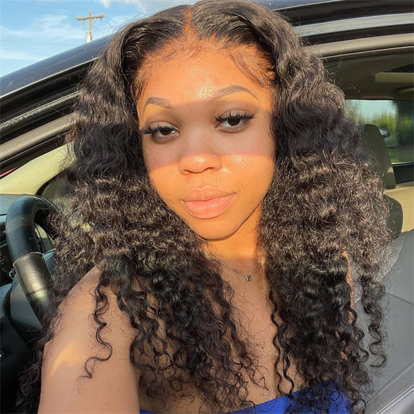 Deep Curly Human Hair Wig 13*6 Lace Front Wig