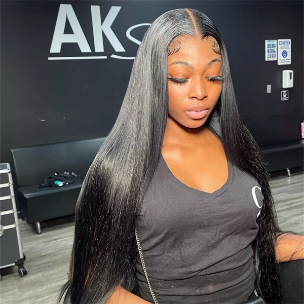 Straight HD Lace Frontal Wig with Pre-plucked Edges