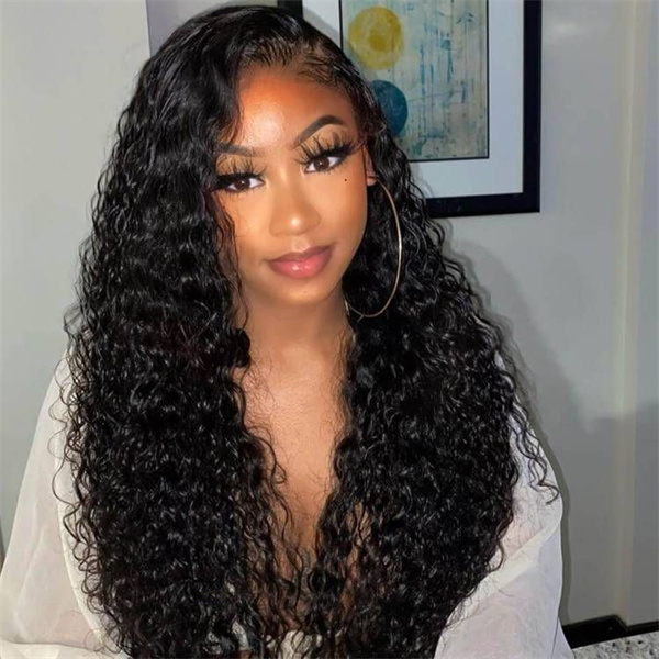 Water Wave Human Hair Full Lace Wig