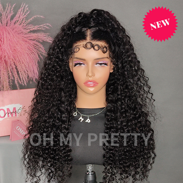 Wear Go Beach Curl Glue less 12x4.5 Lace Wig With 3C Hairline With Pre-plucked Edges