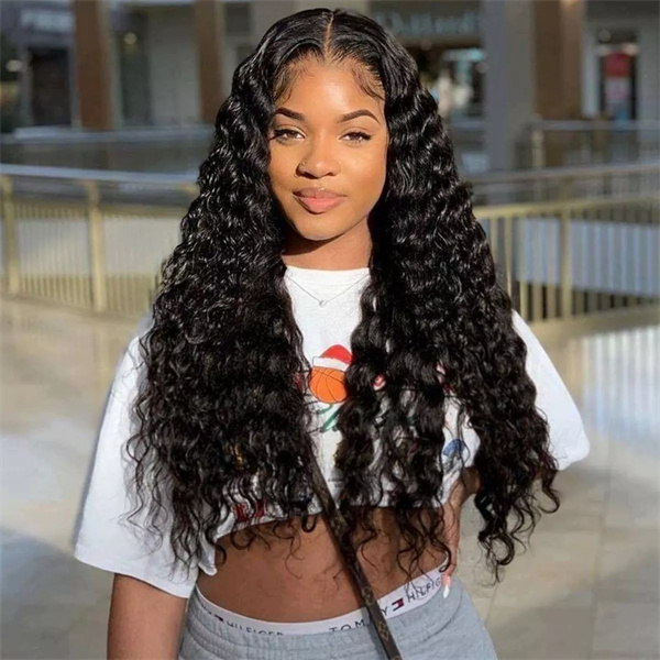 Loose Deep Lace Closure Wig with Pre-plucked Edges
